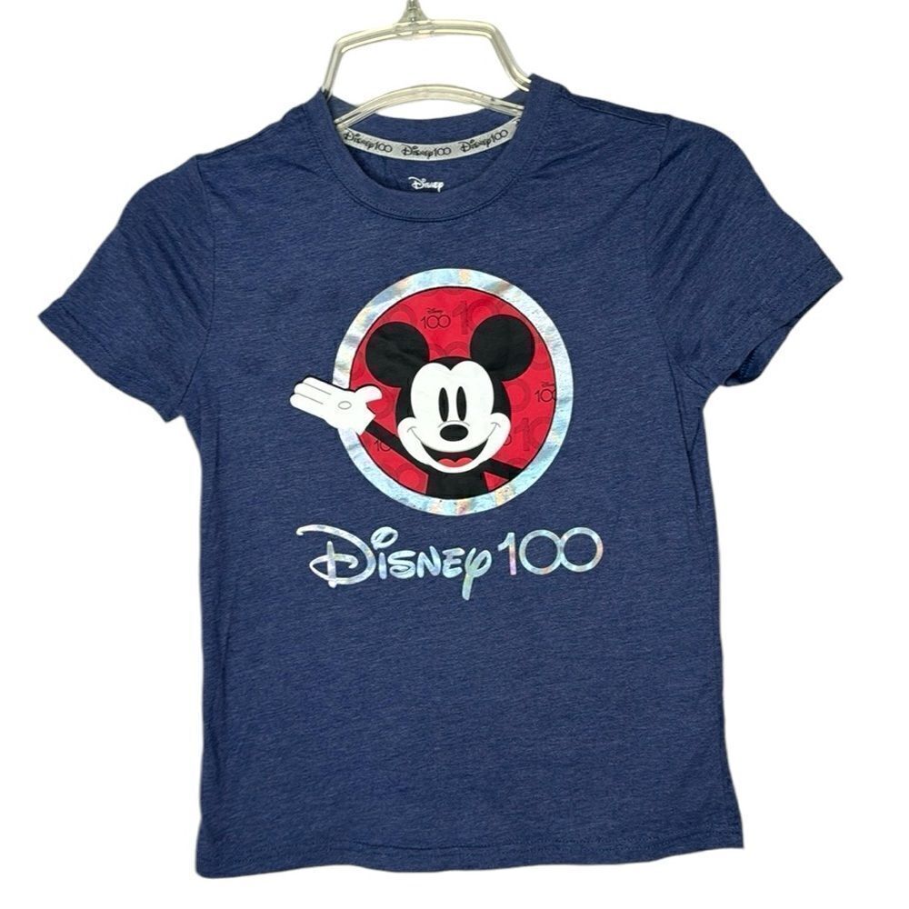 Disney Kids Unisex 100th Anniversary Graphic Crewneck T-shirt. Size M 7/8.